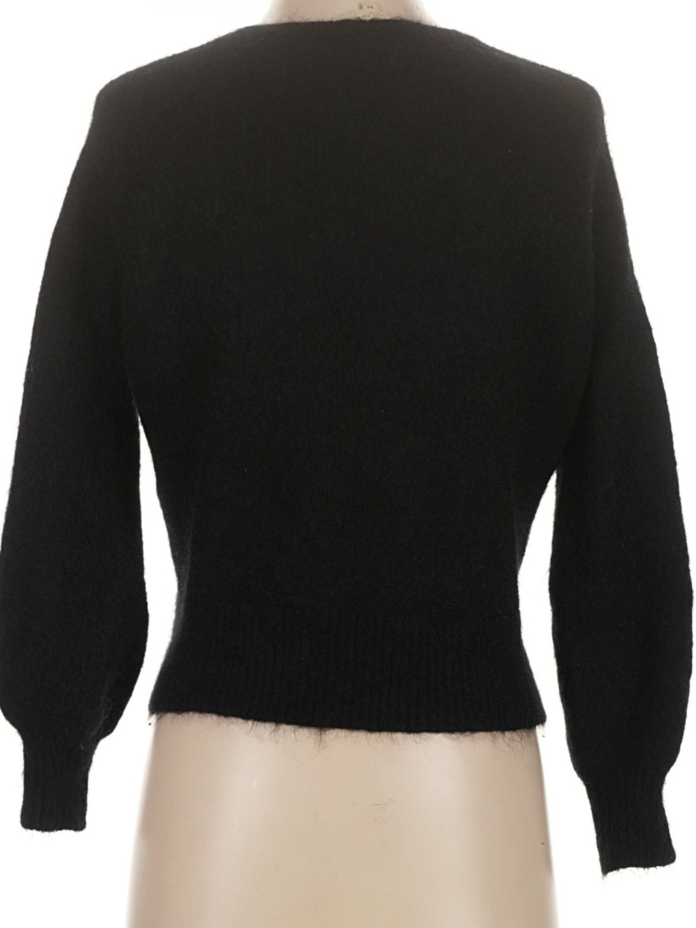Sezane Leon Jumper Black half button mohair sweater Size XS - Picture 5 of 10